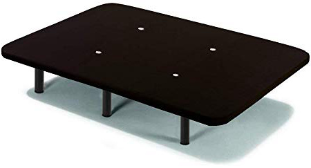HOGAR24 ES Base tapizada con Tejido 3D Negro y válvulas de transpiración + 6 Patas de Metal Roscadas de 32cm-90x190cm