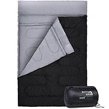 Active Era Saco de Dormir Doble. Se Convierte en 2 Sacos Individuales. Extragrande 220 x 150 cm. Para Todas las Estaciones, para Camping, Excursiones y Actividades al Aire Libre