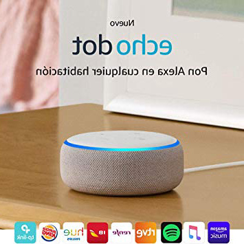 Echo Dot (3.ª generación) - Altavoz inteligente con Alexa, tela de color gris claro