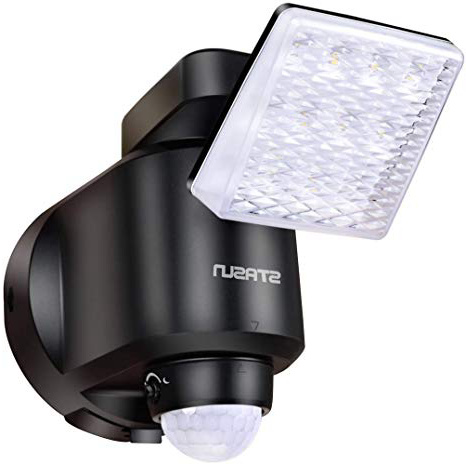 STASUN Luz de Seguridad con Sensor de Movimiento, Foco LED a Batería Inalámbrica de 250 Lúmenes, 5000 K, Proyector Fácil de Instalar para Puerta Delantera, Patio, Garaje, Cubierta
