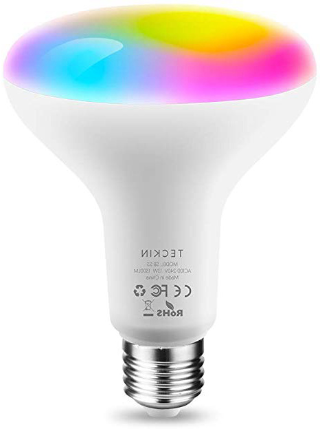 TECKIN Bombilla inteligente LED WiFi ajustable y Bombillas WiFi BR30 E27 100W, Funciona con Alexa, Echo,Google Home y IFTTT,RGB equivalente 13W bombilla de cambio de color,1 paquete