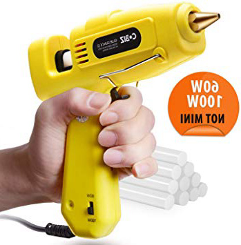 Cobiz Pistola de Silicona Caliente para Manualidades (no mini) con 10 PCS Transparente Barras Silicona 11mm, 60 W/100W Pegamento Alta Temperatura, Kit Pistolas Encolar para Artesanía de Bricolaje