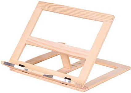 Fancyus Wooden Adjustable Book Stand Cookbook Holder Reading Desk