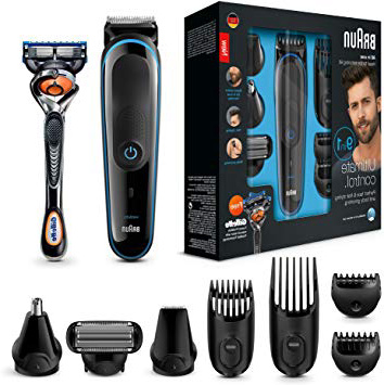 Braun 9 en 1 MGK3085 - Corta Barbas hombre Todo en 1 Recortadora Barba, Depiladora Masculina, Máquina Cortar Pelo, Cortapelos Nariz y Orejas