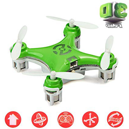 Cheerson® CX-10 Mini Drone Nano Cuadricópteros RTF - 4 Canales 6 Ejes Gyro 360 Grados 2.4G RC Minicóptero con Luz LED (Verde)