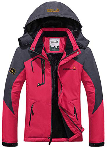 Panegy - Chaqueta para Mujeres para Deportes Esquí Invierno Abrigo impermeable Chaqueta de Nieve a prueba Viento - Azul Verde Rojo Rosa - Talla asiático M L XL XXL 3XL