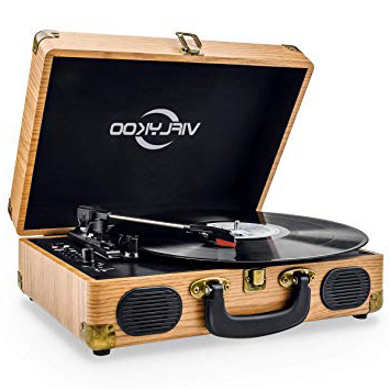 
                
                    
                    
                

                
                    
                    
                        Viflykoo Tocadiscos de Vinilo, Tocadiscos Vintage Disco Vinilo LP 3 velocidades Reproductor de Discos Incorporado 2 Parlantes,Toma de Auriculares, USB, Entrada AUX, Salida RCA - Madera Natural
                    
                

                
                    
                    
                
            