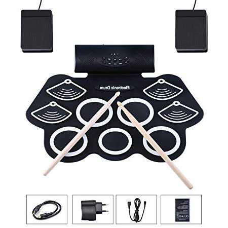 
                
                    
                    
                

                
                    
                    
                        Asmuse Juego de batería electrónica Rolling up 9 almohadillas eléctricas drum kit de instrumentos para Niños con altavoz incorporados Paltillo y Palos
                    
                

                
                    
                    
                
            