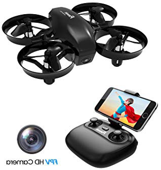 Potensic Drone con Cámara HD, Mini Drone con Modo de Inducción de Gravedad, FPV WiFi 2.4G, Altitud Hold, Modo sin Cabeza, Una Tecla de Despegue y Aterrizaje, Regalo Juguetes, A20W Negro