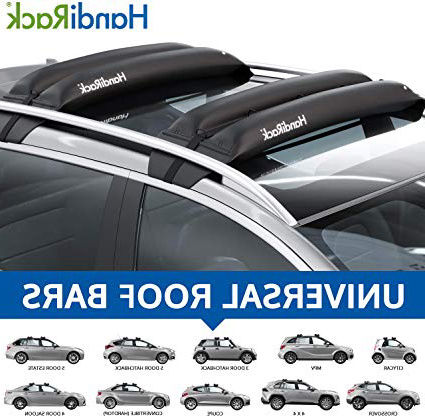 HandiRack - Barras de baca universales e inflables (negras) - Transporte de carga para techo - Se adapta a la mayoría de coches