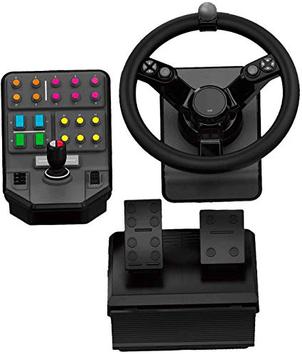 
                
                    
                    
                

                
                    
                    
                        Logitech G Farm - Simulator (Paquete de equipo pesado), Secunda generación, mando de volante para Farm Simulation 19 (o anteriores), volante, pedales, consola de control de panel lateral para PC / PS4
                    
                

                
                    
                    
                
            