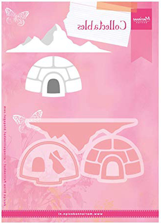 Marianne Design Collectables Troqueles Iglú y Montaña, Metal, Rosa, 21.1x15.5x0.2 cm