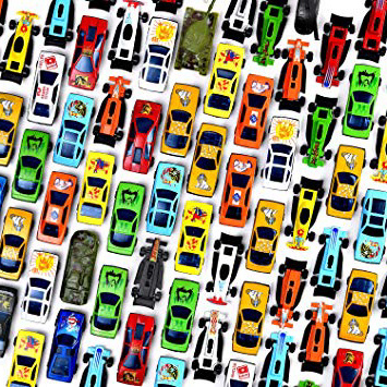 Prextex - Coches de Juguete de Metal - Set de 100 Unid. para Regalos de Recuerdos de Fiestas o Adornos de Tartas - Coches de Metal para Niños
