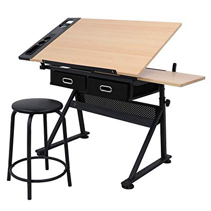 Display4top Mesa de Dibujo Ajustable para Mesa de Escritorio, para casa u Oficina