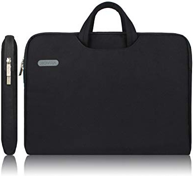 Arvok 15-15.6 Pulgadas Funda para Portátiles/Maletín Funda Bandolera para MacBook Pro Retina/MacBook Air/Protectora Funda Bolso para Acer/ASUS/ DELL/Lenovo/ HP/Samsung (Negro)