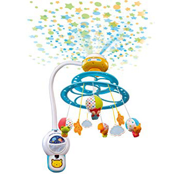 VTech Baby 3480-181022 Noche Estrellitas - Proyector móvil para bebé, con luces y sonidos relajantes, lámpara/módulo extraíble, mando a distancia y temporizador