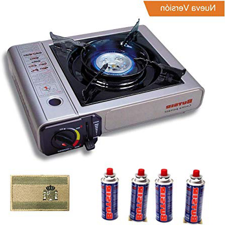 Butsir Cocina Portatil Camping de Cartucho de Gas un Fuego + Incluido 4 Válvula B250 Gratis Envio 24Horas