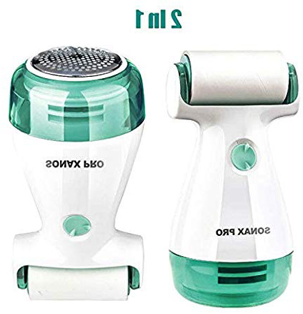SONAX PRO Quitapelusas Eléctrico y Quitapelusas Rodillo para Ropa 2 en 1, Recargable, Elimina Pelusas y Bolitas, Adecuado para Todas Las Prendas