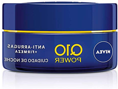 NIVEA Q10 Power Antiarrugas Cuidado de Noche (1 x 50 ml), crema antiarrugas hidratante, crema de noche para reducir las arrugas, crema reafirmante facial