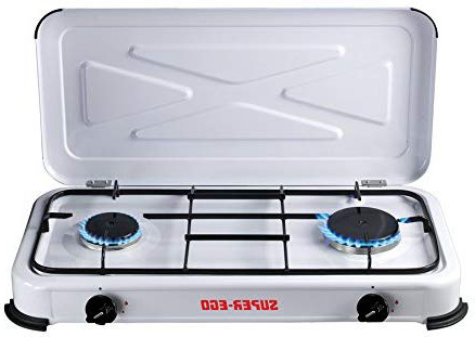SUPER EGO SEH024800 Cocina gas portátil, Blanco, 60x10x30 cm
