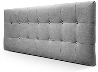 SuenosZzz - Cabeceros de Cama 135 cm. Cabezales de Cama Acolchado Zurich. Cabezal tapizado ACUALINE limpiafacil. Cabeceros de Cama Matrimonio. Color Gris.
