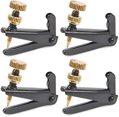 TIMESETL Sintonizador de 4 piezas sintonizador de cuerda para violín de 3/4 a 4/4 en color negro
