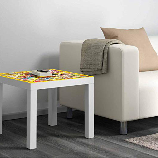 Vinilo para Mesa IKEA Lack Personalizada Juego de la Oca clásico | Medidas 0,55 m x 0,55 m | Vinilo Personalizado | Pegatina Decorativa de Diseño Elegante