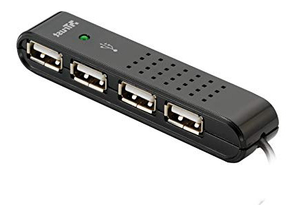 Trust Vecco - Hub USB 2.0 de 4 Puertos, Color Negro