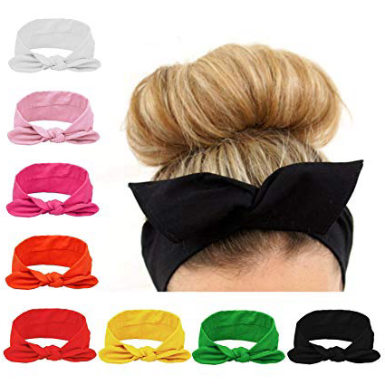 8 Piezas/ Conjunto Cinta De Pelo De Orejas De Gato Venda De Pelo Elástica Para Mujer Pelo Accesorio