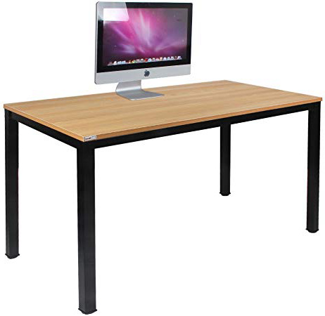 Need Escritorios 120x60cm Mesa de Ordenador Escritorio de Oficina Mesa de Estudio Puesto de trabajo Mesa de Despacho, teca Roble Color