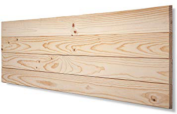 SUENOSZZZ - Cabecero de Madera TREVINCA Color Crudo para Pared. Cabecero de Tablas Horizontales. Estilo Vintage, para Camas de 150 | Cabeceros de Cama | Dormitorio | Mueble Cama
