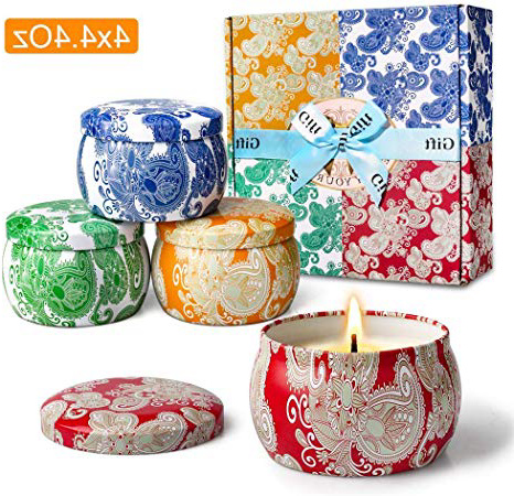 
                
                    
                    
                

                
                    
                    
                        [100% Natural] Velas Aromaticas Juego de 4 Piezas Vela Perfumada 25-30 horas Duración de la Aromaterapia Decoración para Relajación Fiesta Boda Baño Yoga Cumpleaños Navidad Día de San Valentín
                    
                

                
                    
                    
                
            