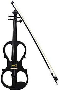 Andoer® 4/4 Violín Eléctrico Madera de Arce Instrumento de Cuerdas con Accesorios de Ébano Funda de Auriculares para Principiantes Amantes de Música