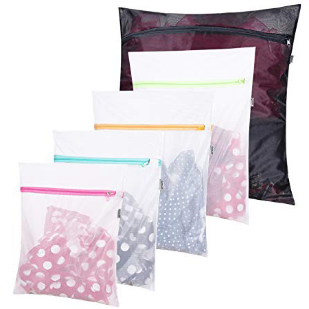 Eono by Amazon - Juego de 5 Bolsa para Lavadora, bolsas de colada, Bolsa Malla de Lavandería, para Lavadoras, Ropa Delicada, Sujetador, Blusas, Calcetería y Lencería, Viajes