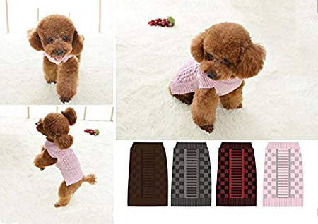 BABYDOG 881085 Ropa de Perro Jerseys de Punto de Lana Suéter Cálido Alto Cuello Alta calidad Para Mascotas (MORADO, XL)