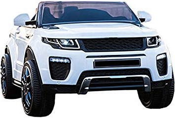 ATAA Coche eléctrico para niños con Mando Range Rapid 12v con Mando Estilo evoque - Blanco