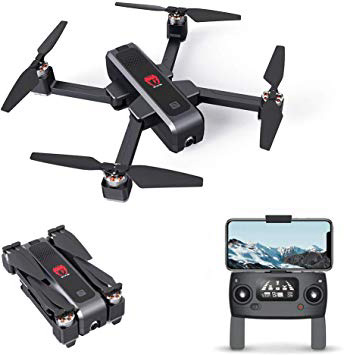 EACHINE EX3 Drone 4k GPS, Drone Profesional con Camara 4k, Drone Brushless Motor, Drone GPS 5G, WiFi FPV Drone Tiempo Real, Flujo Óptico OLED Conmutable Remoto Drone Plegable Drone RC Quadcopter RTF
