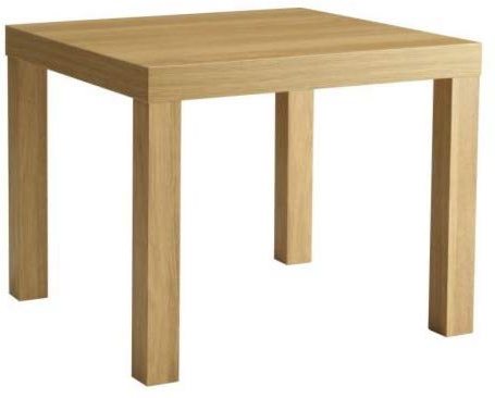 Ikea Falta - Mesa Auxiliar, Efecto Roble - 55x55 cm