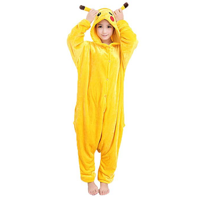 JunYito Pijama Pikachu Animale Disfraz Stitch Traje Niños Niña Adulto Mujer Invierno Kigurumi Unicornio Cosplay Halloween y Navidad