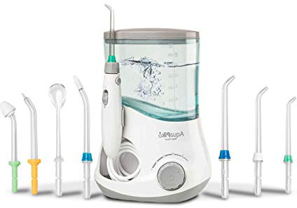Aquapik 100 - Irrigador dental y Nasal único en el mundo con 7 Boquillas multifuncionales Recomendado por dentistas y médicos de todo el mundo. Irrigador bucal profesional garantia 5 años