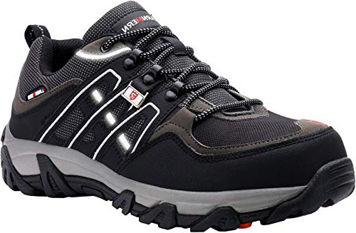 LARNMERN Zapatos de Seguridad para Hombre, Puntas de Acero Antideslizantes SRC Anti-Piercing Zapatos de Trabajo