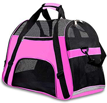 Transportín de viaje para mascotas, de Display4top, cómodo, ampliable, plegable, para perros y gatos, 46cm x 25cm x 28cm
