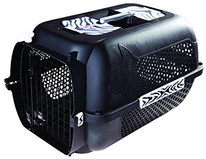 Catit/Dogit Voyageur - Transportín para Gatos/Perros, tamaño Mediano, 56 x 37 x 30 cm, diseño de Tigre Negro