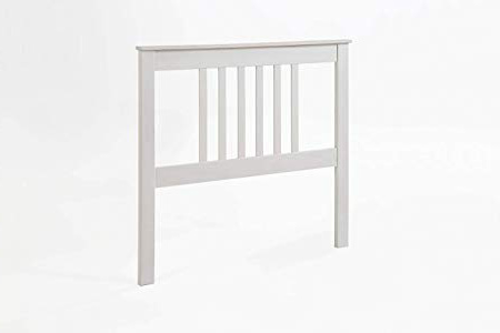 Dogar Cabecero Tabac Pino Macizo, para Cama somier de 90, Color Blanco Translucido 100x102x2 (Alto-Ancho_Fondo)