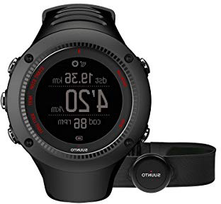 Suunto - Ambit3 Run HR - SS021257000 - Reloj GPS Multideporte + Cinturón de frecuencia cardiaca (Talla M) - Sumergible 50 m - Negro