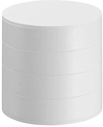 Ysoom Joyero Organizador Mujer Niña Caja Joyero Organizador 4 Niveles Rotación de 360 Grados Almacenamiento para Anillos Pendientes Collar Cumpleaños Regalo