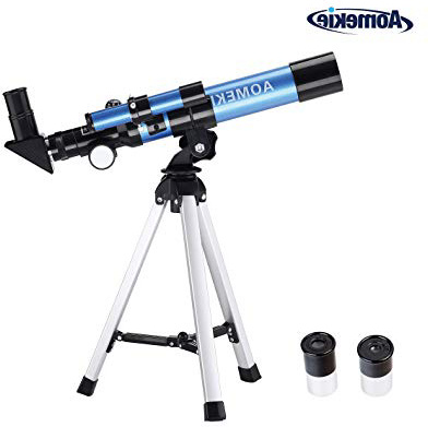 Aomekie Telescopio para Niños 40/400 Telescopio Refractor Astronomico con Brújula Maleta y Trípode