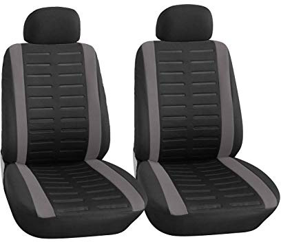 upgrade4cars Fundas Asientos Delanteros Coche Universales Negro Protector de Asiento Delantero para Conductor y Copiloto Accesorios Interior para Mujer y Hombre