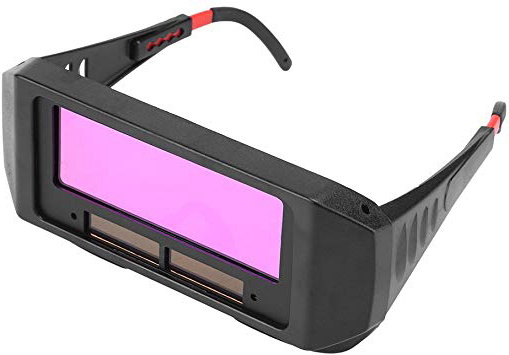 Akozon Gafas de soldadura, Gafas de oscurecimiento automático, Oscuridad automática, Gafas de soldadura protectoras. Casco TIG MIG.