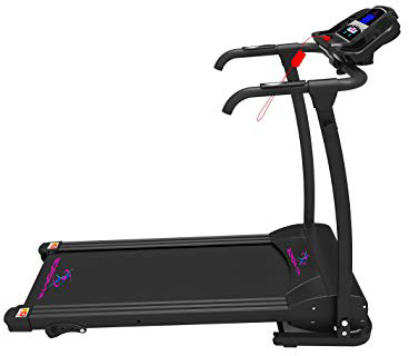 Fit-Force Cinta de Correr Plegable 1500W 0-14 kmph Entrada MP3 y Dos Altavoces sujeta iPad